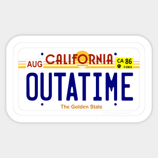 OUTATIME - Back to the Future Sticker